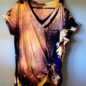 Custom Beach-dyed Black Stretch Tee